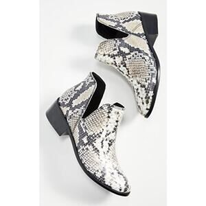 KAANAS Como Open Ankle Booties in Snake Size 8
